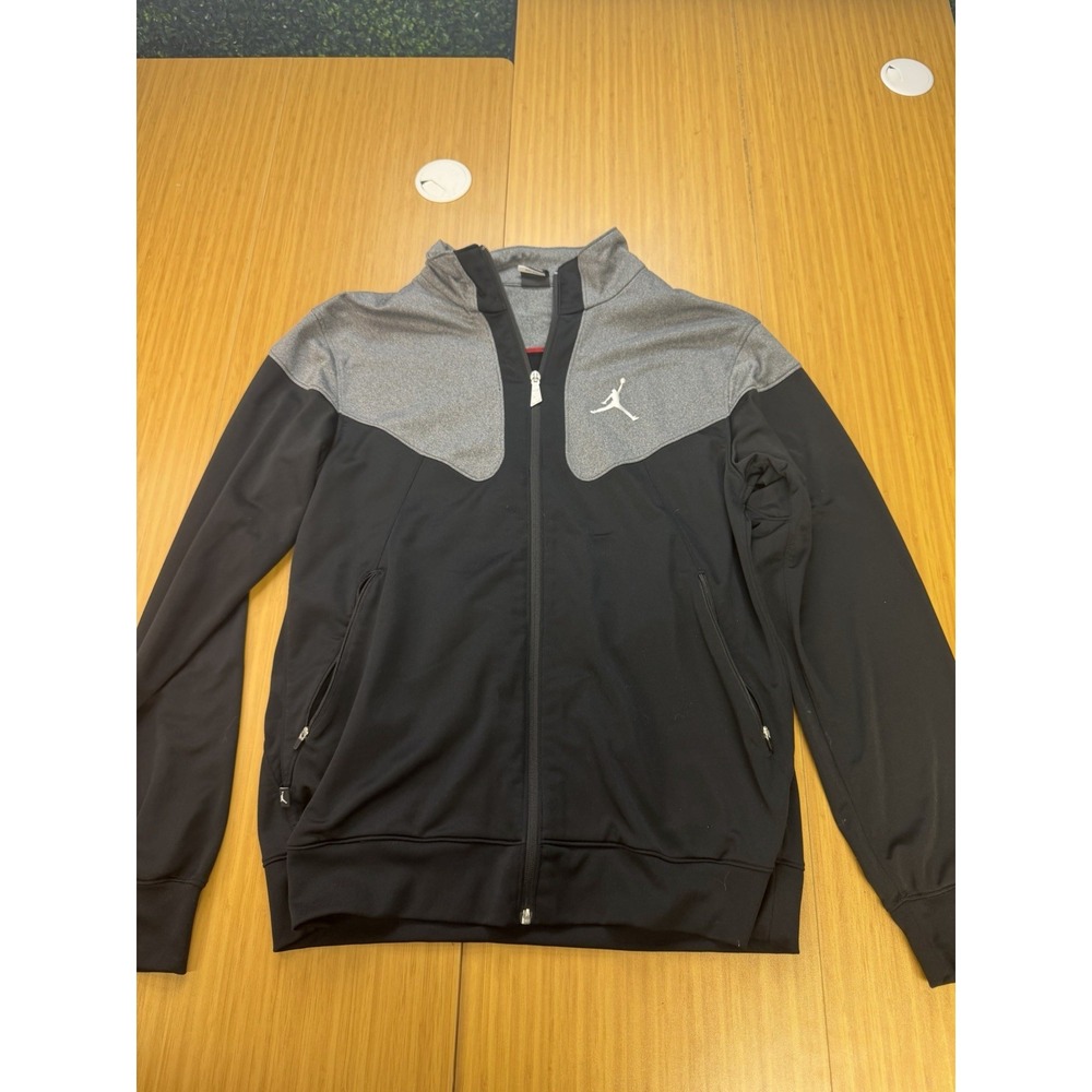 Jordan Jacket Mens Large Chris Paul CP3 Gray Track Jumpman Basketball Full Zip